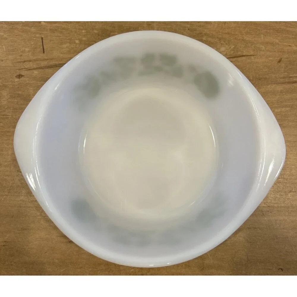 Vintage Glasbake Milk Glass 2 Qt Casserole Dish 